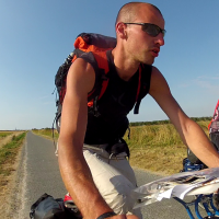 Rencontre avec un cyclotouriste en baie de somme